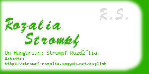 rozalia strompf business card